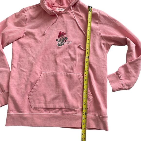 PacSun Mushroom Reality Hoodie Hipster Oversized Medium Unisex Embroidered, S23 - Picture 3 of 9